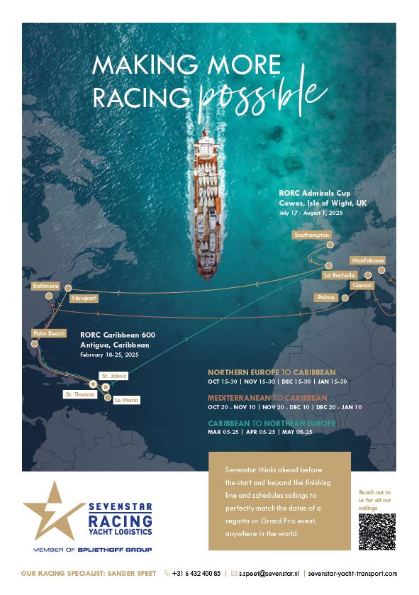 Transport to and from the RORC Caribbean 600 and Admirals Cup