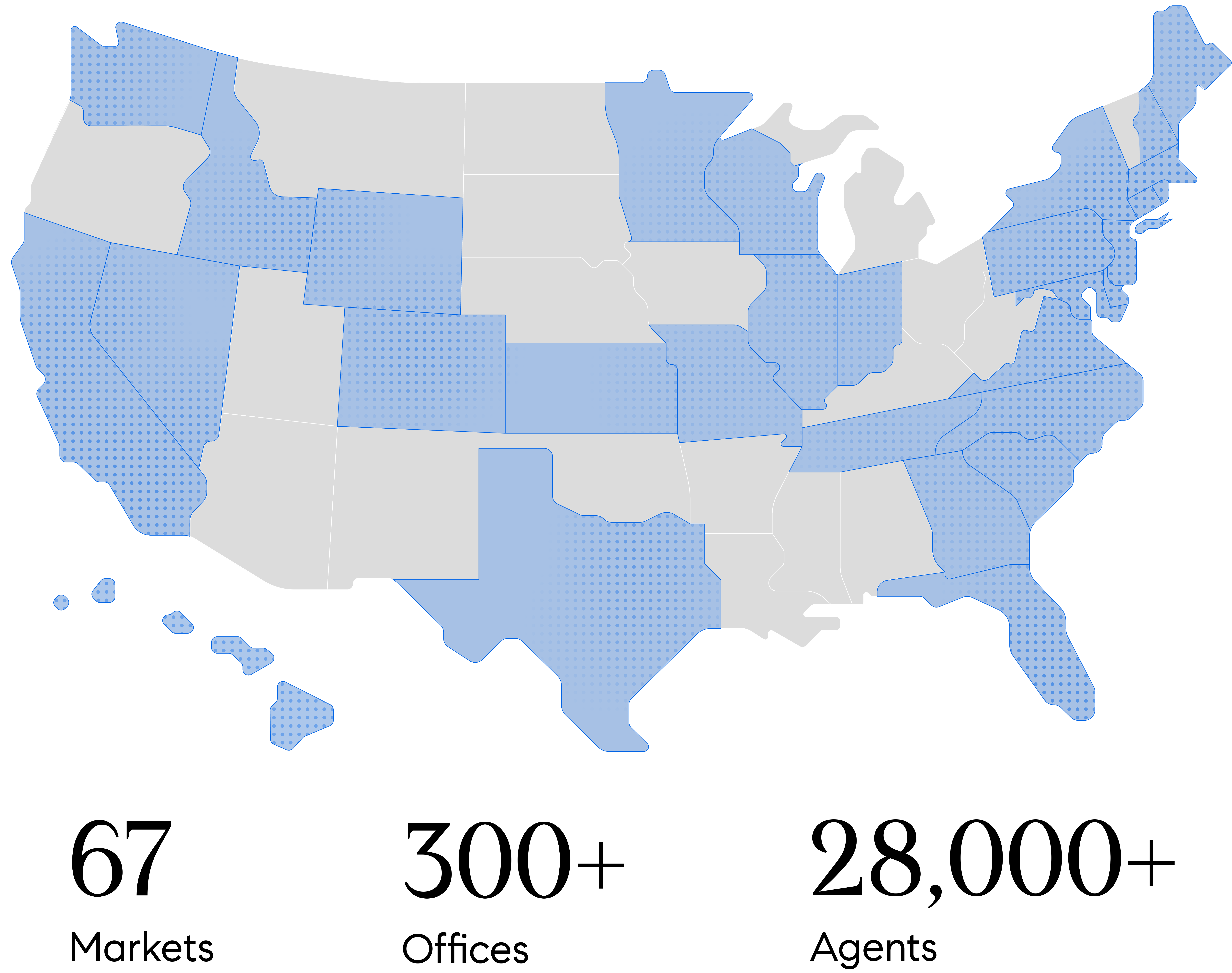 a map of Compass's office locations
