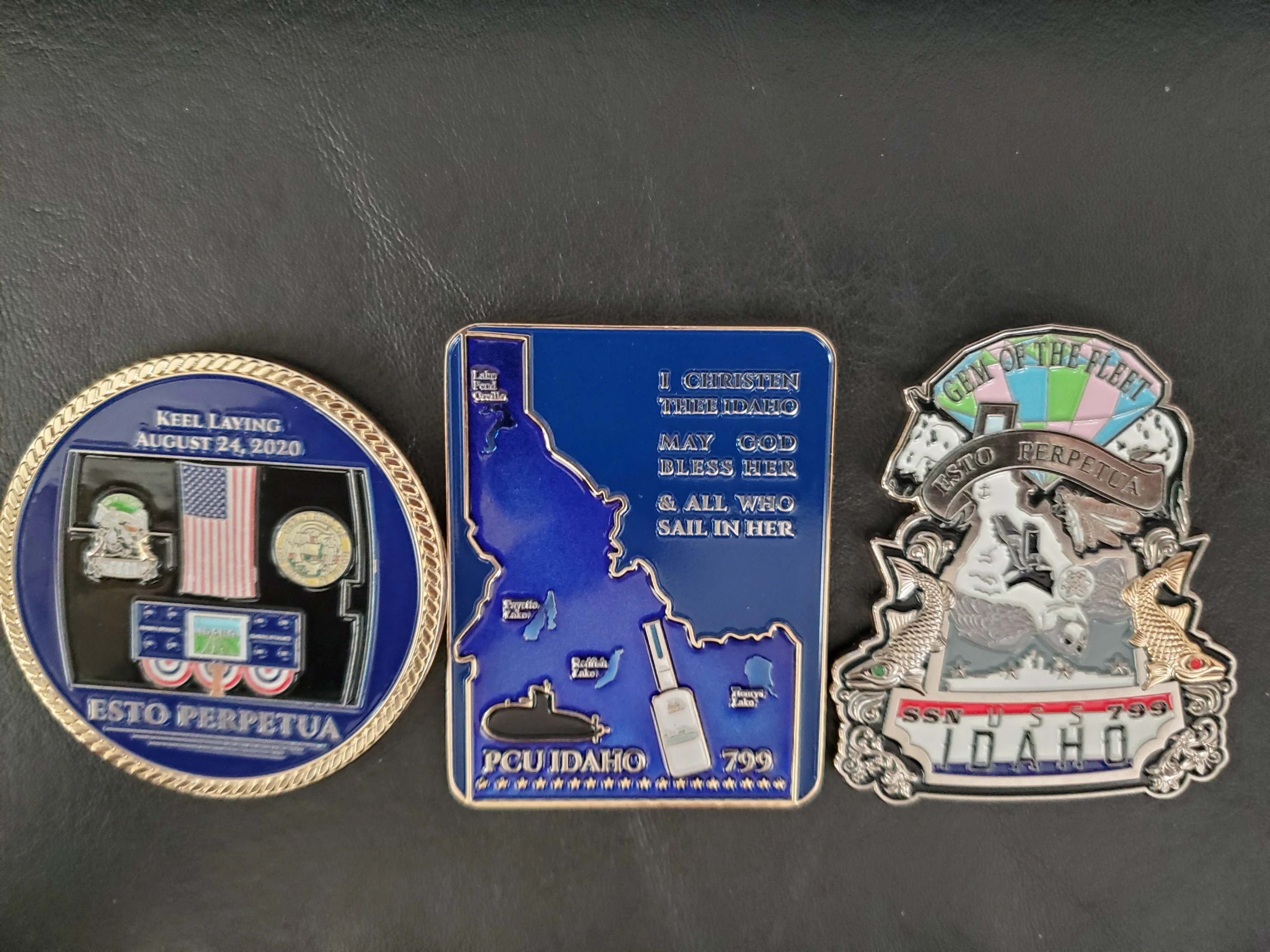 USS IDAHO SSN 799 3 Coin Set