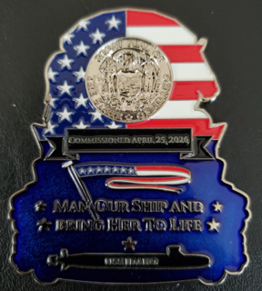 USS IDAHO SSN 799 Commissioning Coin back