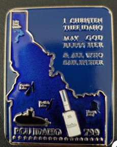 USS IDAHO SSN 799 Christening Coin front