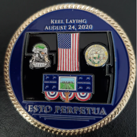 USS IDAHO SSN 799 Keel Laying Coin front