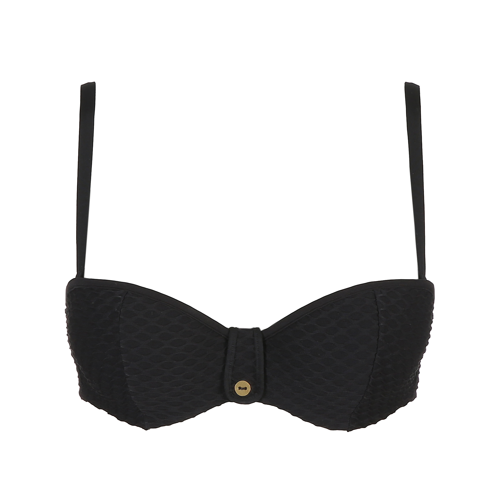 Marie Jo Swim BRIGITTE Black Strapless Bikini Top Rigby Peller