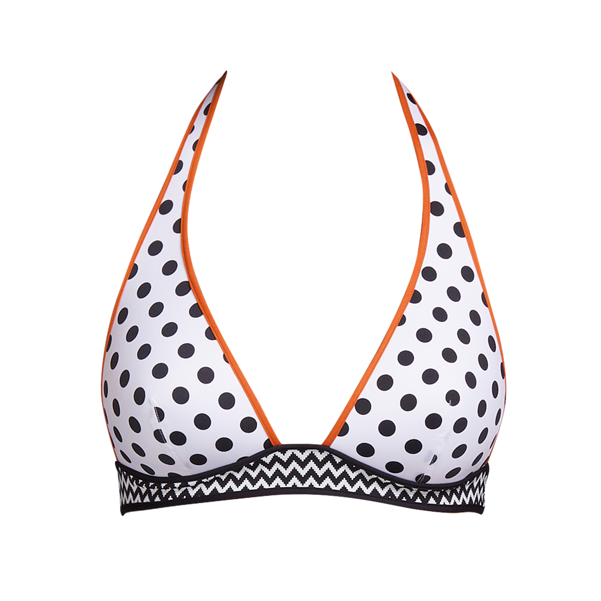 Andres Sarda Swimwear Moss Dots Bikini Triangle Padded Halter Andres