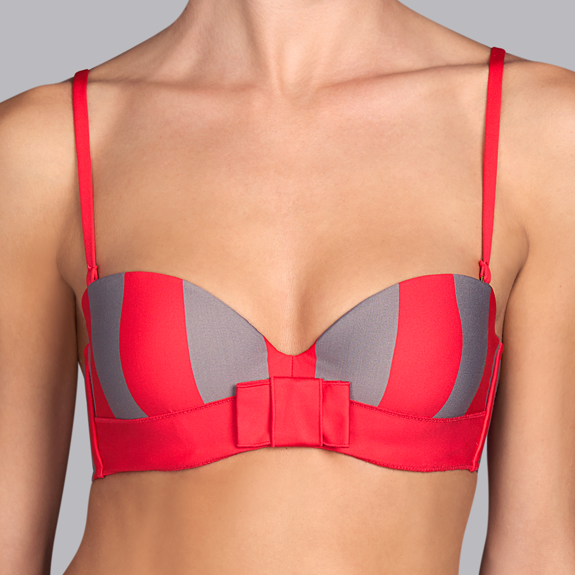 Andres Sarda Swimwear Azura Fun Red Padded Strapless Bikini Top