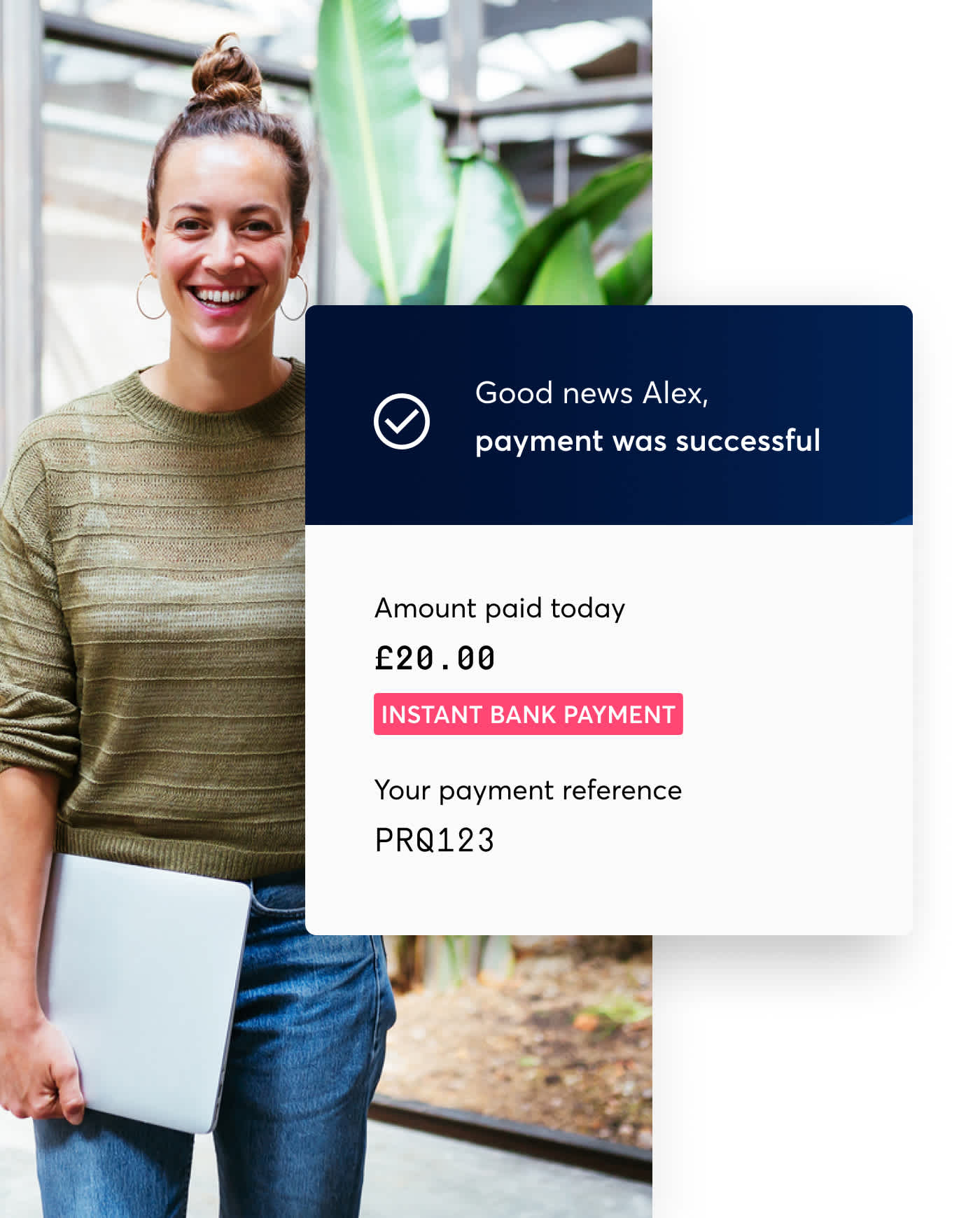 Seamless one-off bank payments. A perfect partner for Direct Debit.