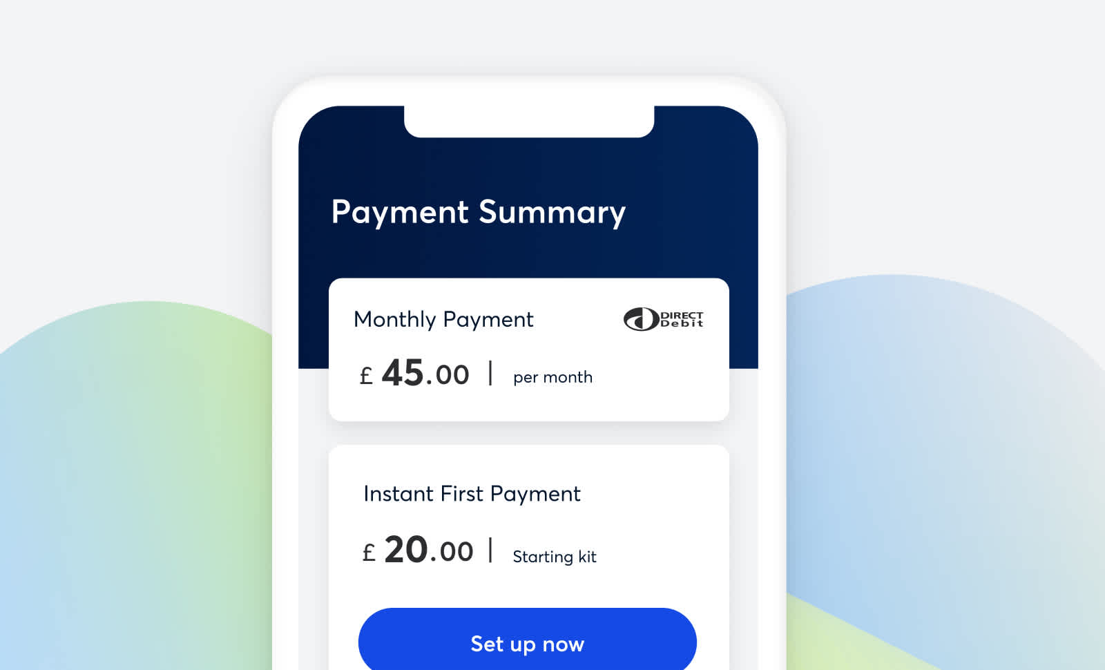 Taking a first-time payment