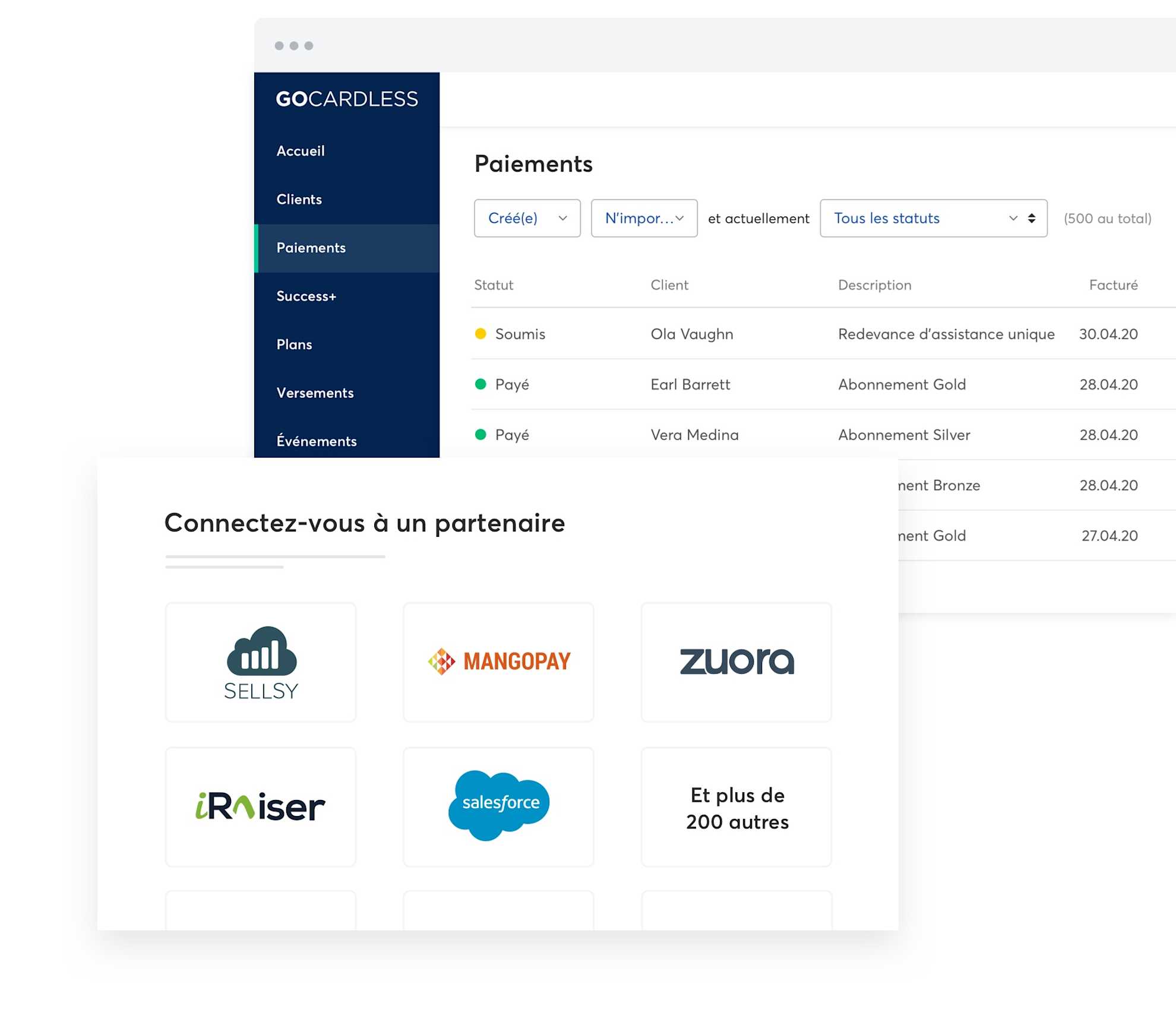 Gérer tous vos paiements depuis une seule plateforme