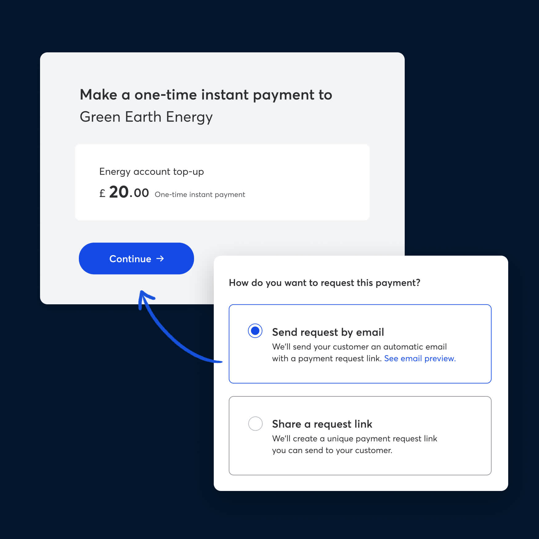 Send a payment request