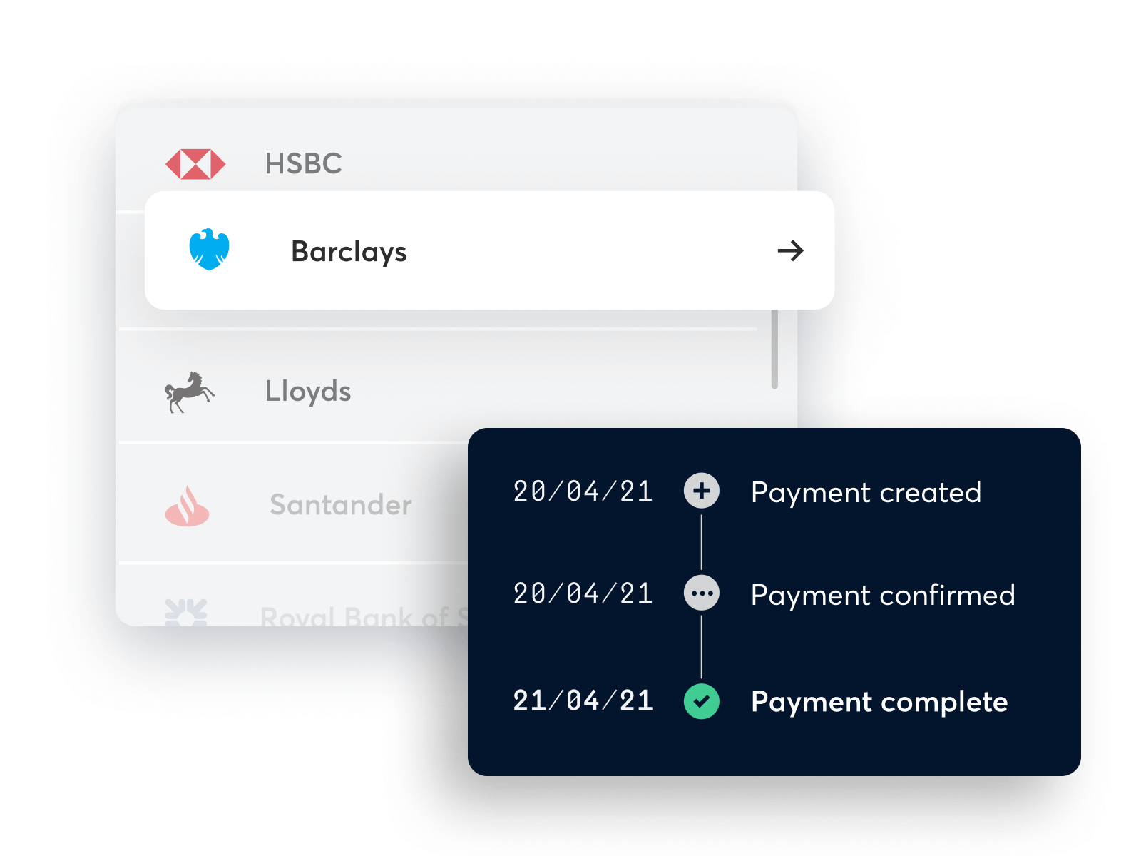 Get paid faster 
with instant, 
one-off payments