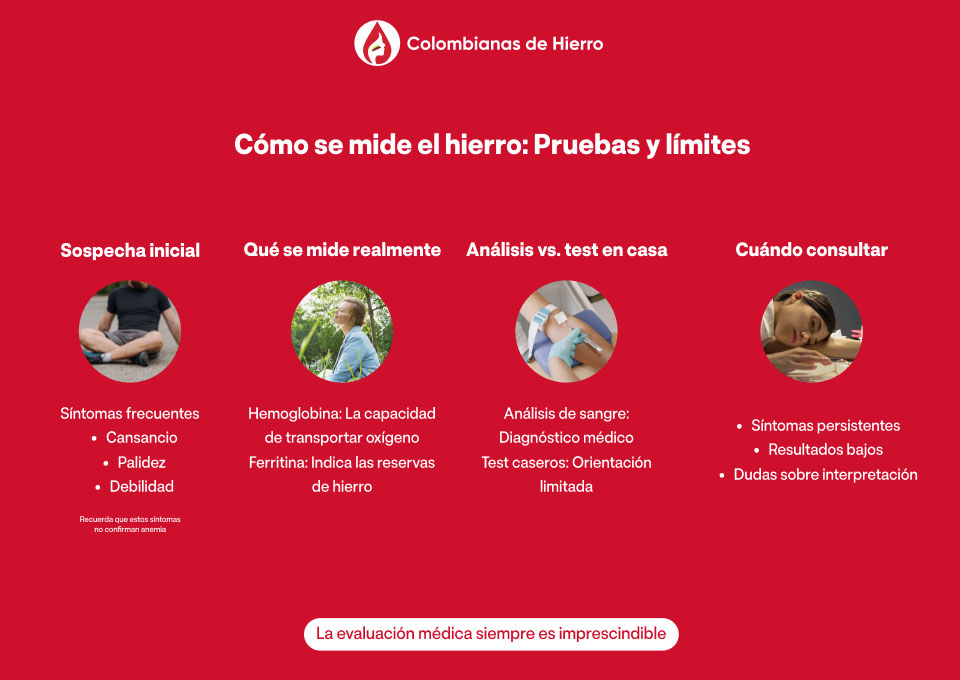 Cómo se mide el hierro: Pruebas y límites