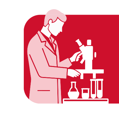 persona y microscopio