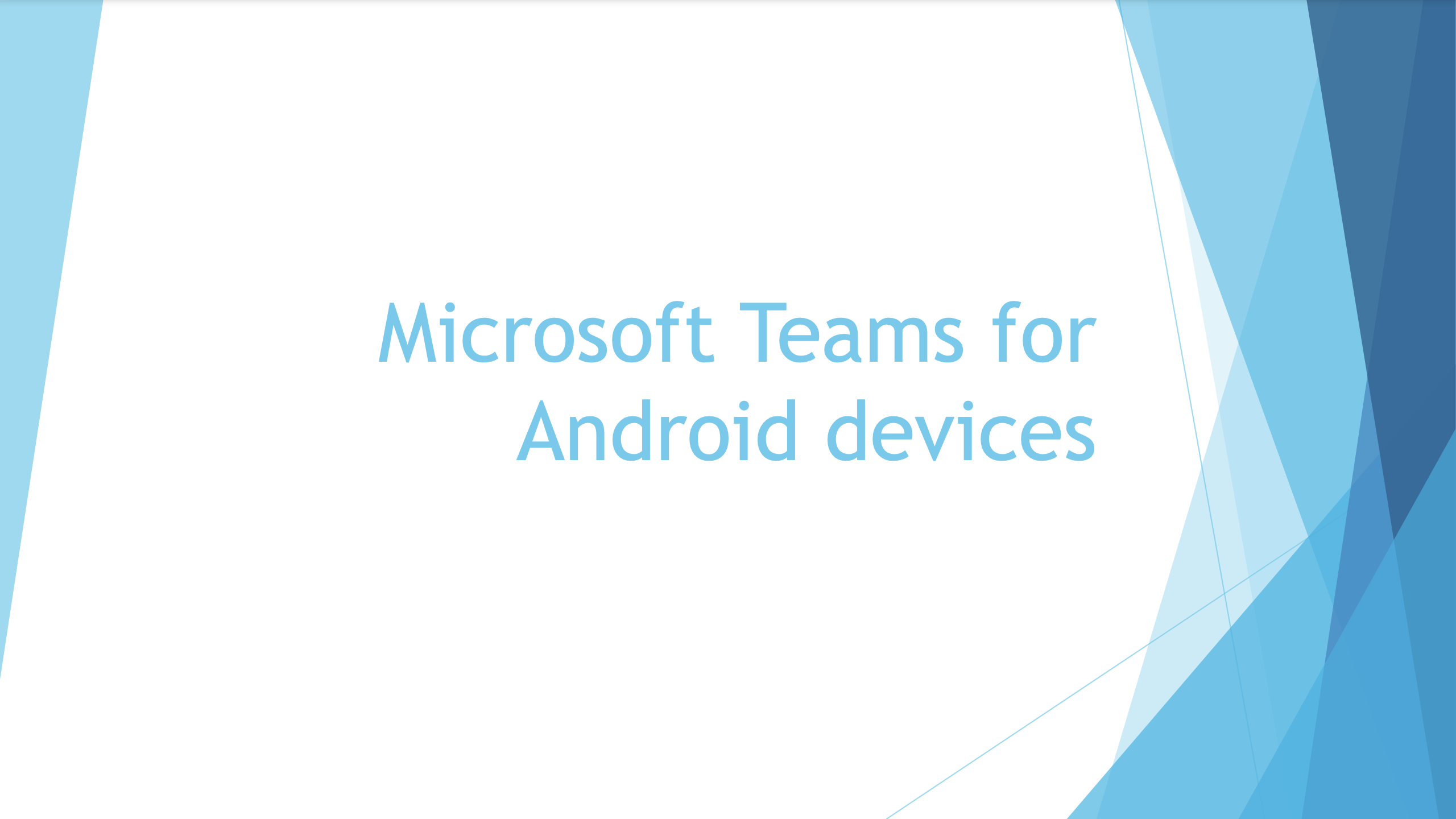 microsoft teams for android devices