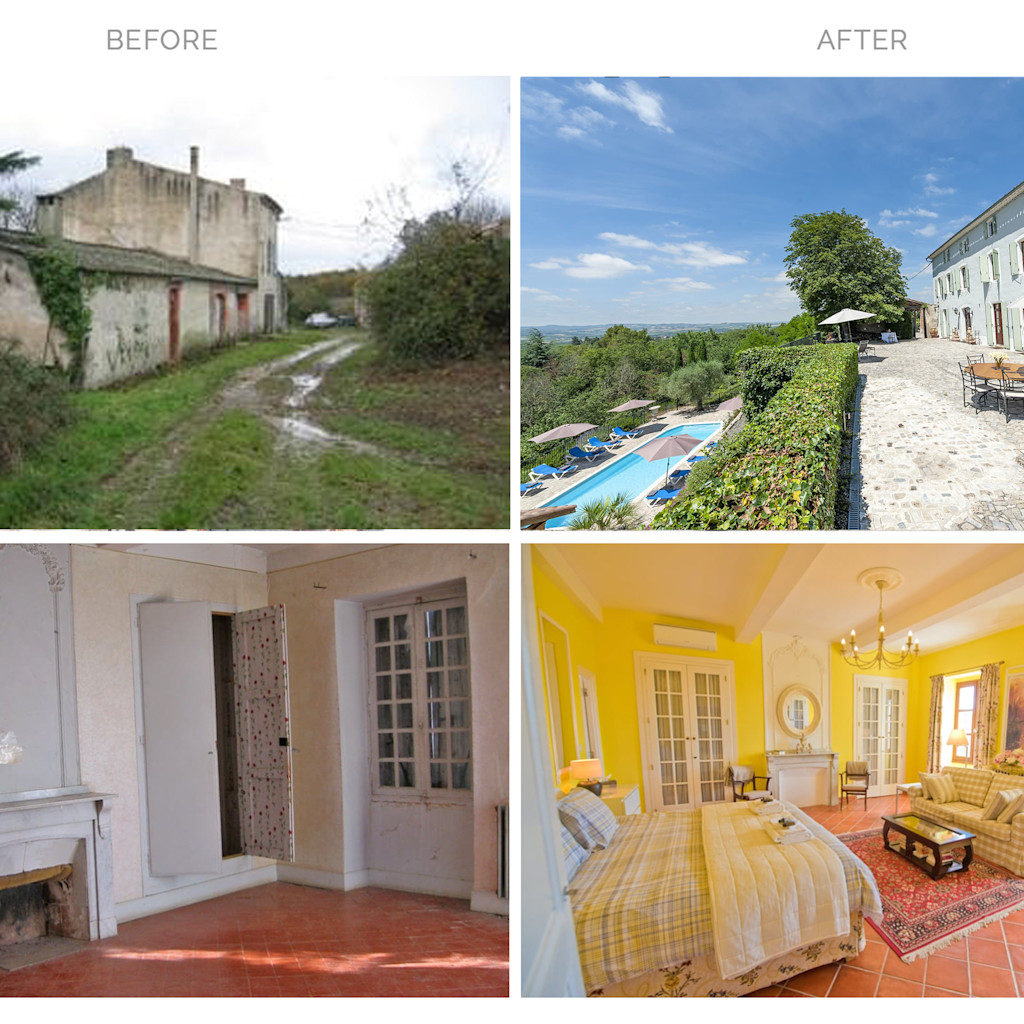 Domaine de Nérige - Before and after Domaine de Nérige - Before and after