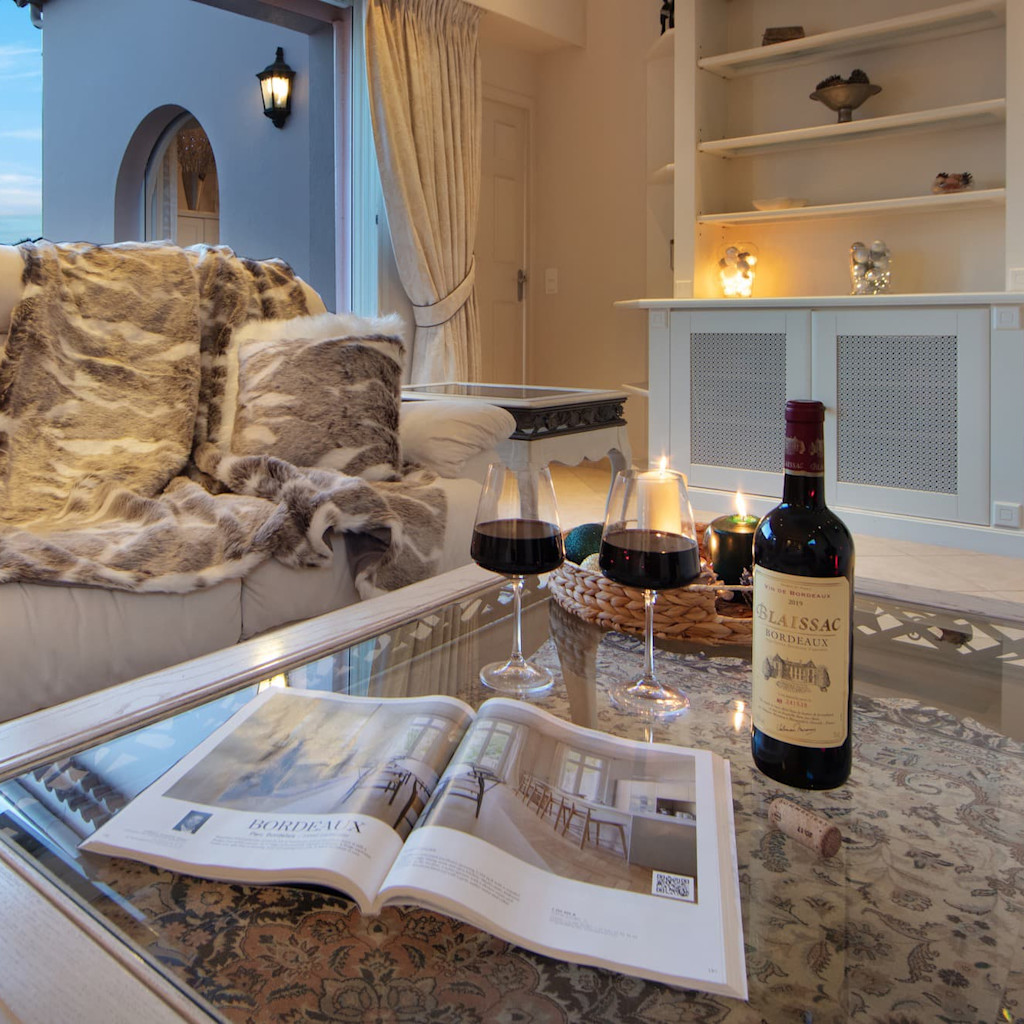 Bouteille de vin au moment de Noël Bouteille de vin au moment de Noël