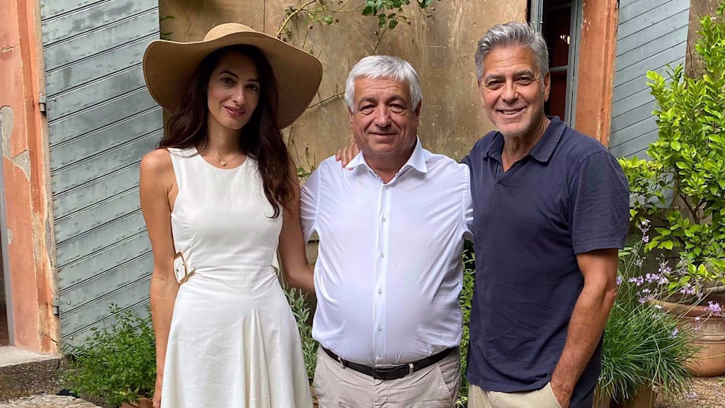 Didier Bremond, Amal and Georges Clooney Didier Bremond, Amal and Georges Clooney