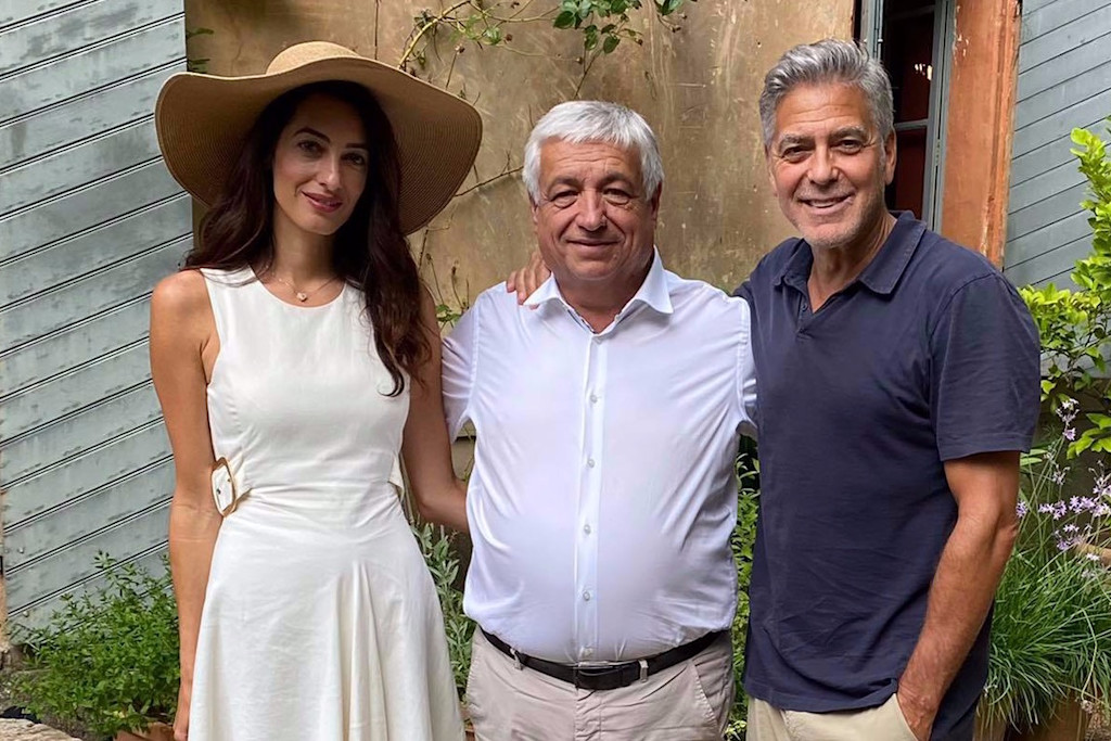 Didier Bremond, Amal and Georges Clooney Didier Bremond, Amal and Georges Clooney