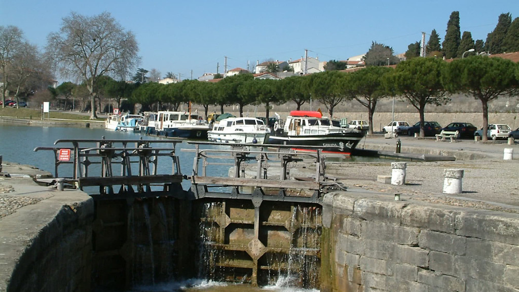 The Canal du Midi in Carcassonne The Canal du Midi in Carcassonne