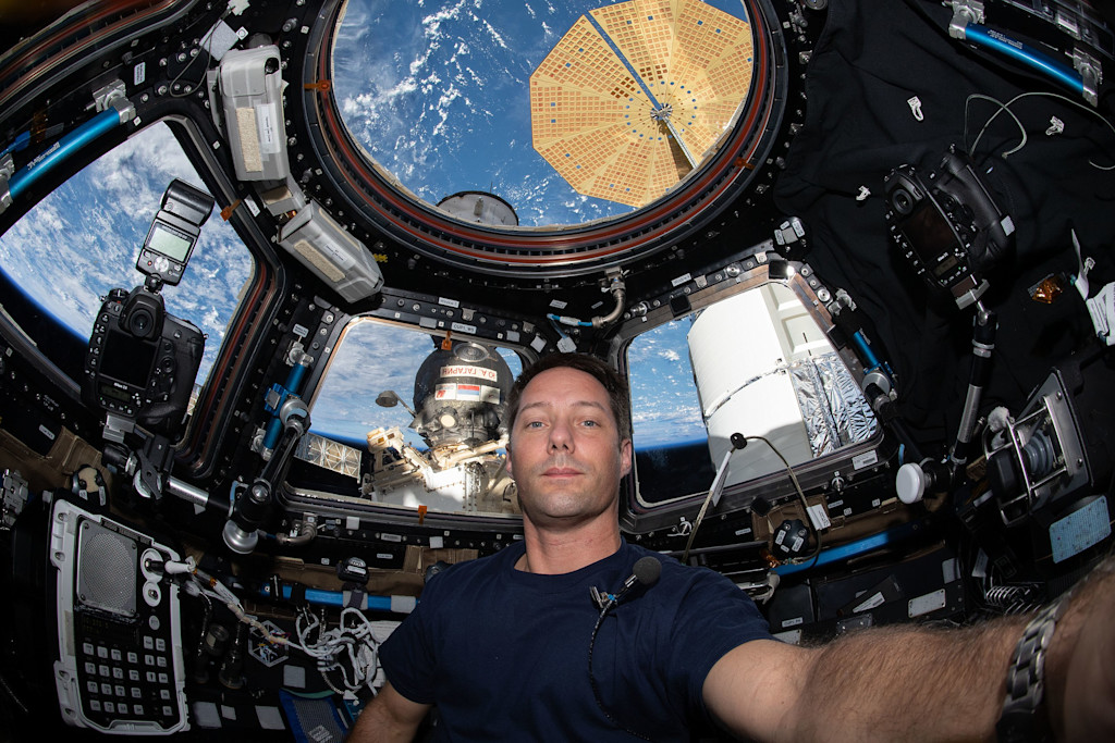ISS-65 Thomas Pesquet inside the cupola ISS-65 Thomas Pesquet inside the cupola