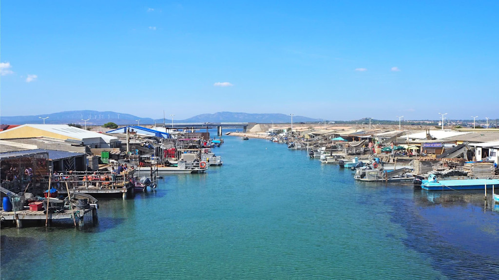 Oyster shacks Leucate in Languedoc-Rousillon, Occitane Oyster shacks Leucate in Languedoc-Rousillon, Occitane