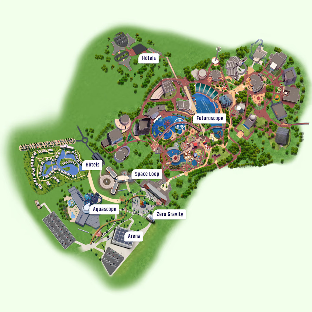 Futuroscope Xperiences map Futuroscope Xperiences map