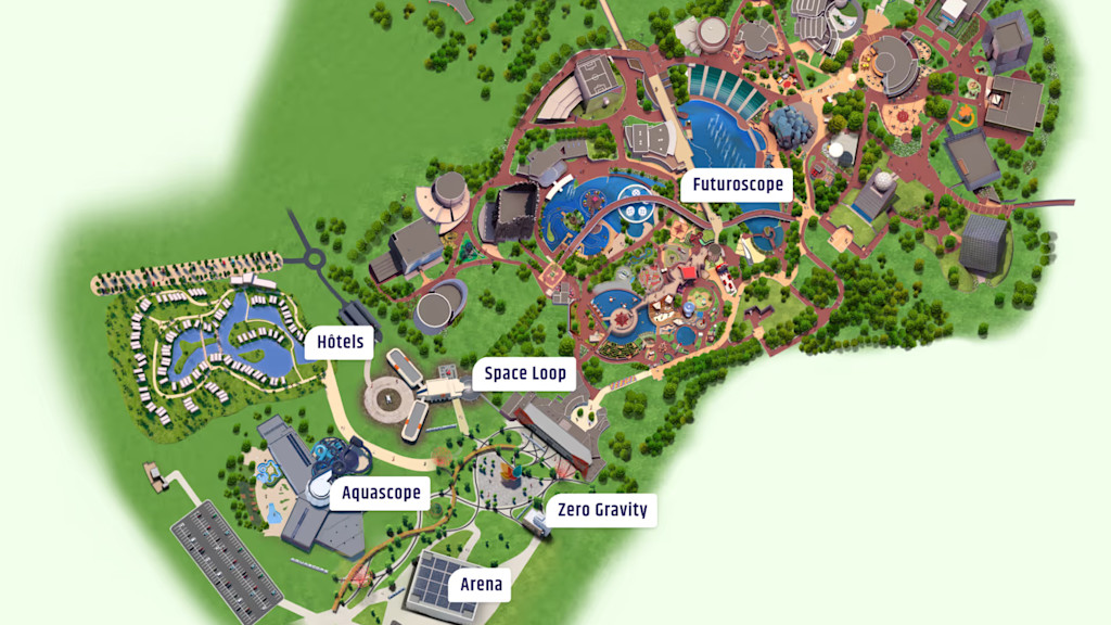 Futuroscope Xperiences map Futuroscope Xperiences map