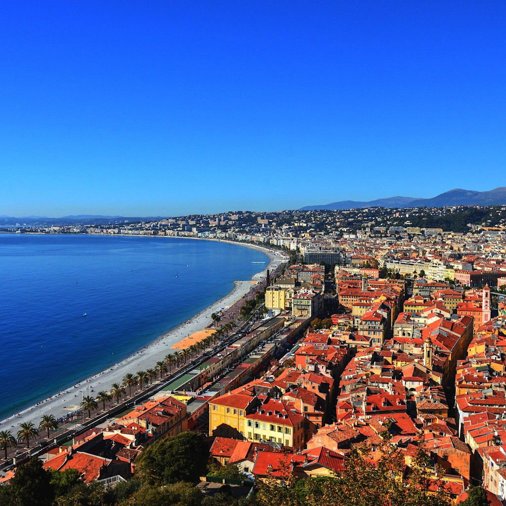 Promenade des Anglais on the Côte d'Azur Promenade des Anglais on the Côte d'Azur