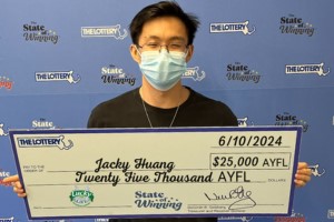 Huang, Jacky $25,000 AYFL on Lucky For Life 6-10-2024