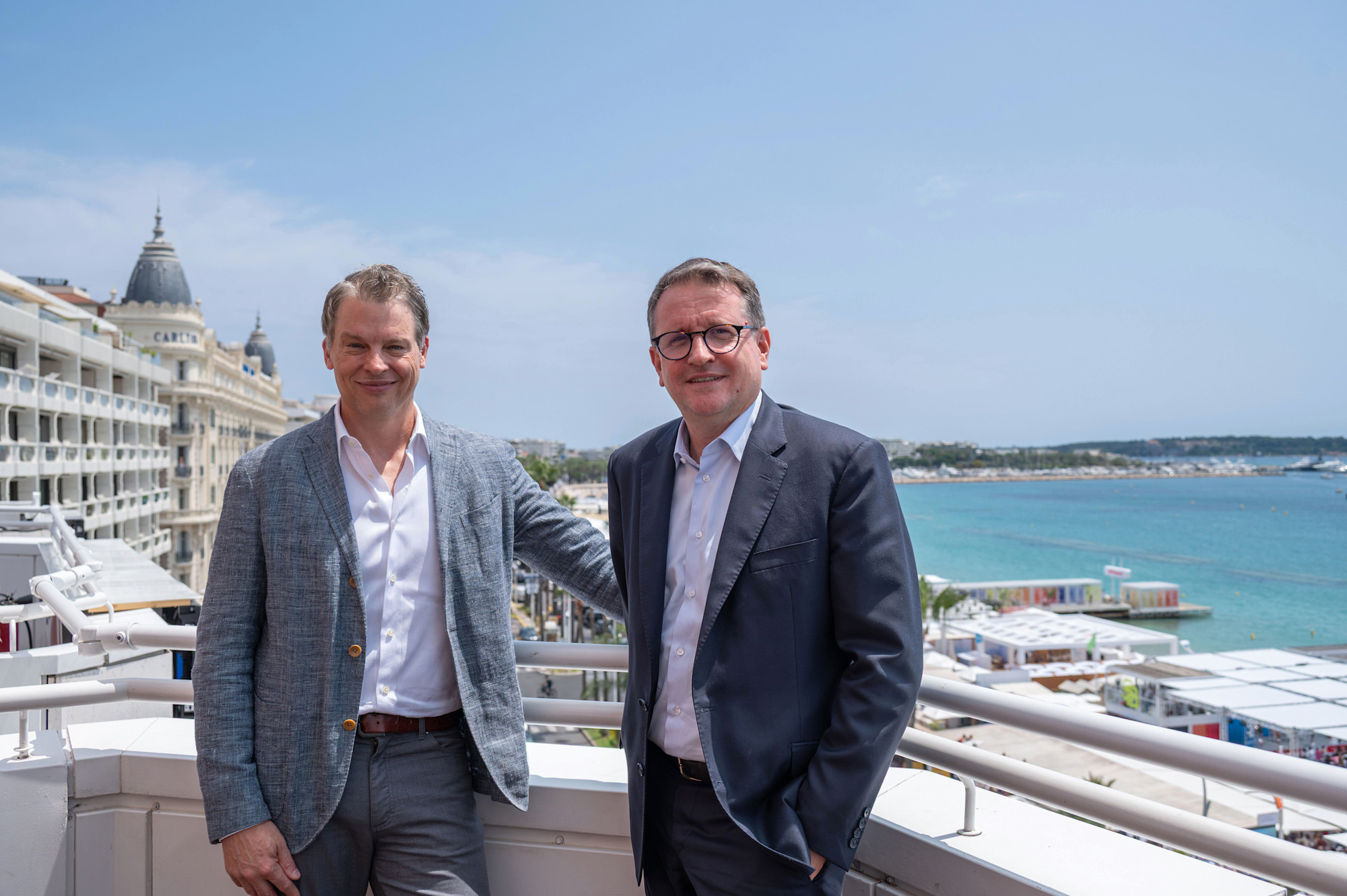 Greg Peters, co-CEO of Netflix & Rodolphe Belmer, CEO of TF1 Group