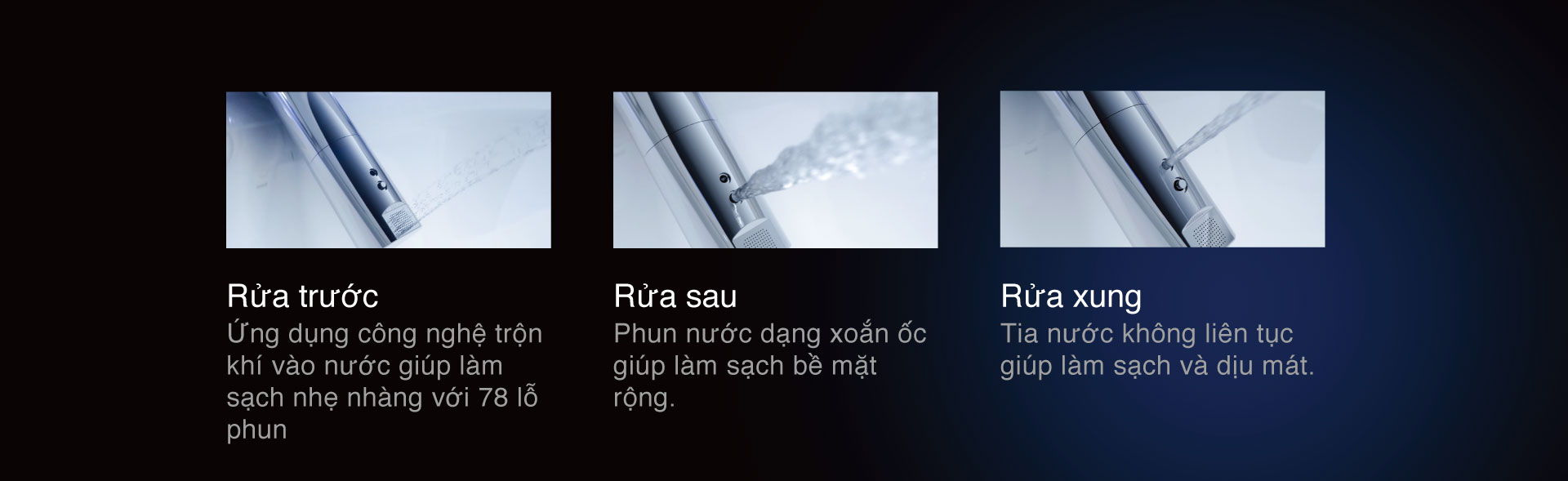 Various water stream experience