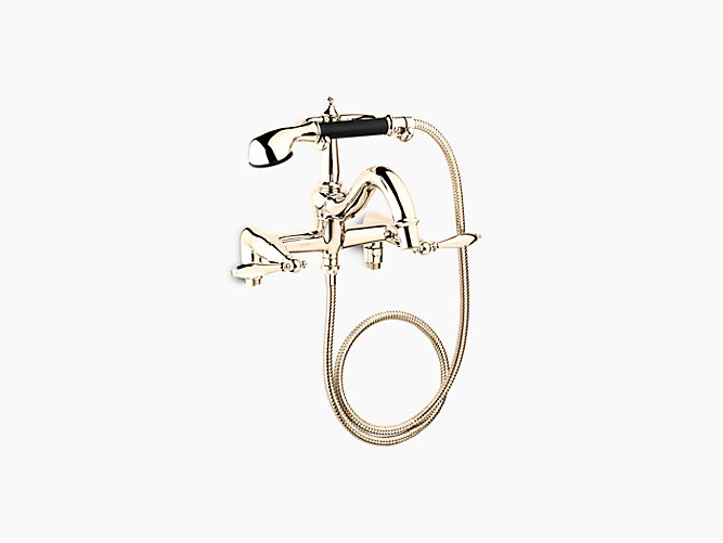 Finial® Floor-Mount Bath Faucet with Handshower
