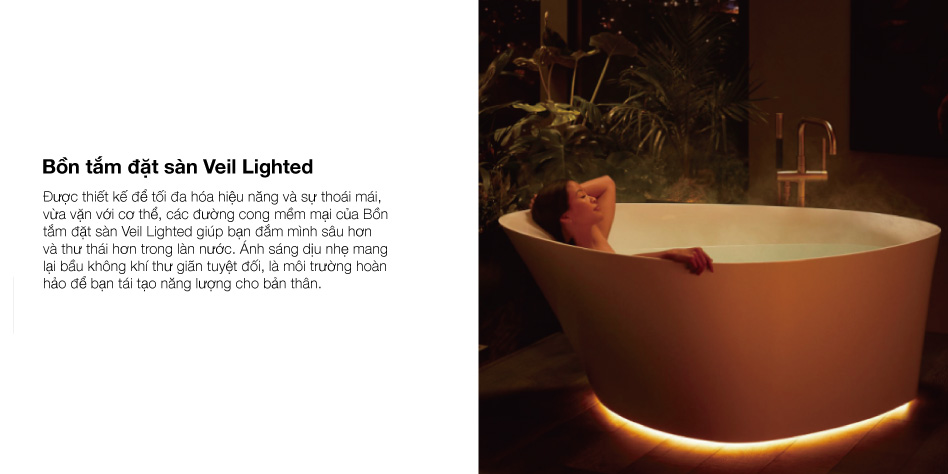 Veil Lighting Freestanding Bath