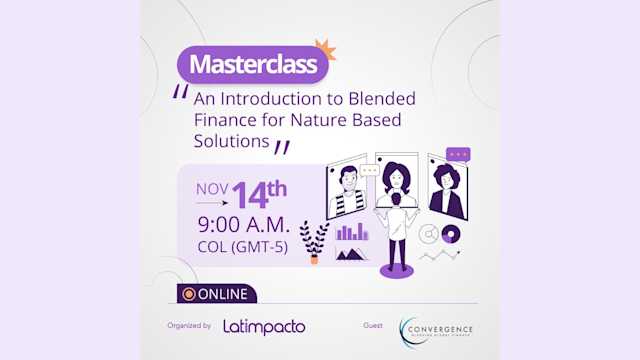Masterclass: An Introduction to Blended Finance for Nature Based Solutions