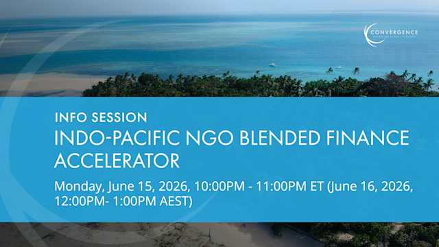 Indo-Pacific NGO Blended Finance Accelerator: Information Session
