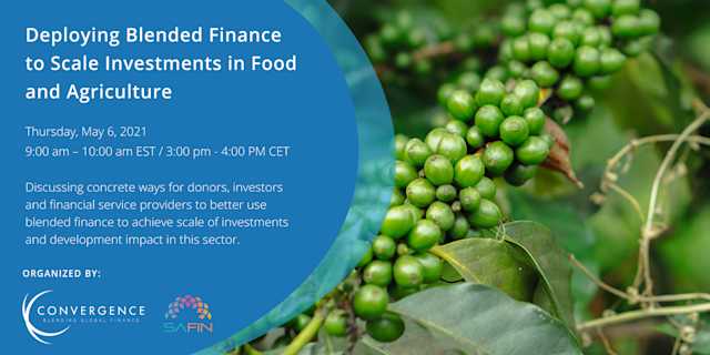 Deploying Blended Finance to Scale Investments in Food and Agriculture