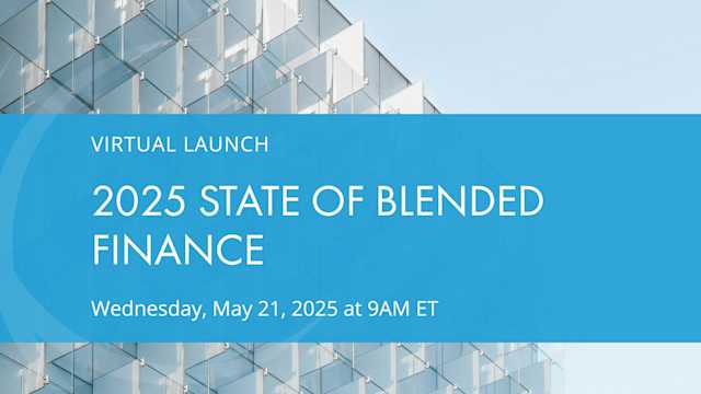 2025 State of Blended Finance Virtual Launch