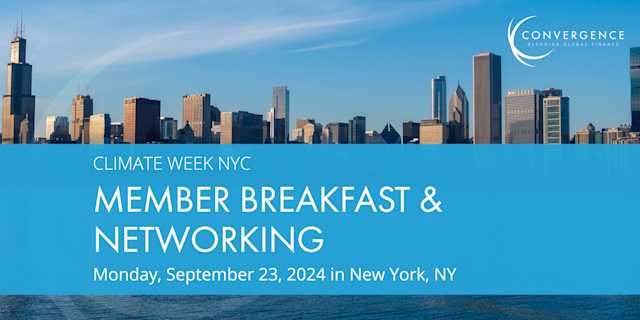 Convergence Member Breakfast & Networking in New York
