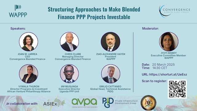 WAPPP 2025: Structuring approaches to make blended finance PPP projects investable