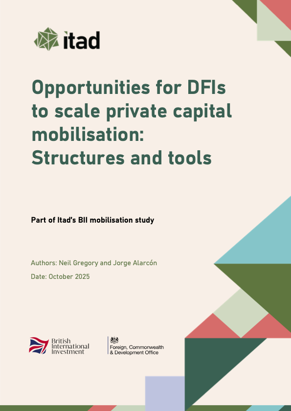Opportunities for DFIs to scale private capital mobilisation: Structures and tools