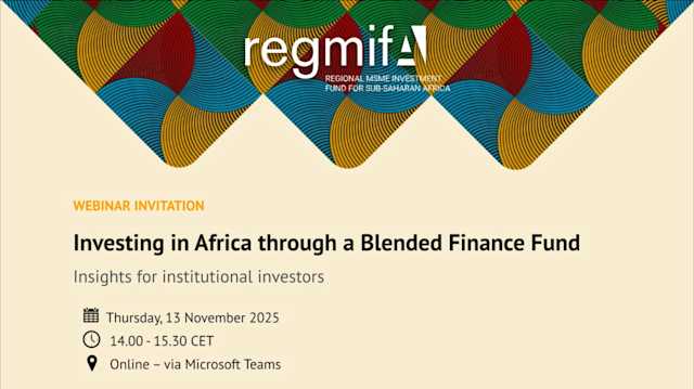 REGMIFA WEBINAR |Investing in Africa through a Blended Finance Fund