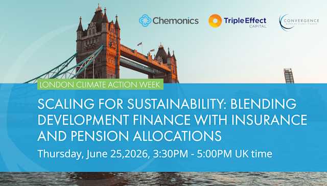 Scaling for Sustainability: Blending Development Finance with Insurance and Pension Allocations