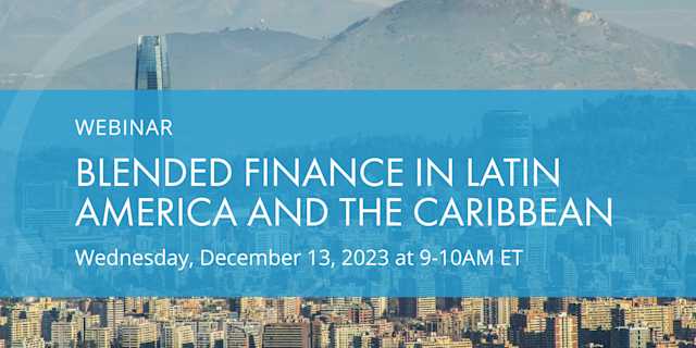 Blended Finance in Latin America and the Caribbean
