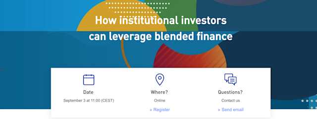 How Institutional Investors Can Leverage Blended Finance