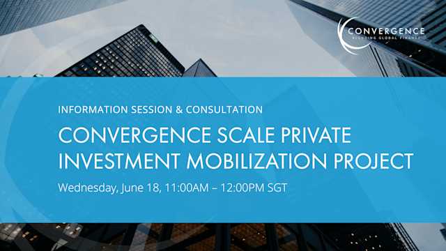 Information Session and Consultation on Convergence Scale Private Investment Mobilization Project (Asia)
