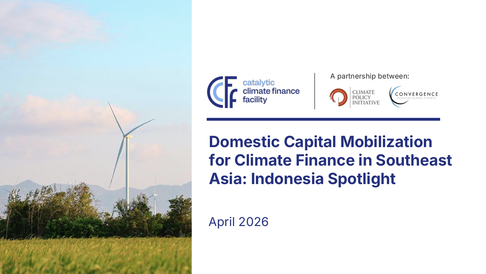Domestic Capital Mobilization for Climate Finance in Southeast Asia: Indonesia Spotlight
