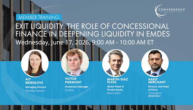 Member Training: Exit Liquidity - The Role Of Public Finance In Deepening Liquidity In EMDEs