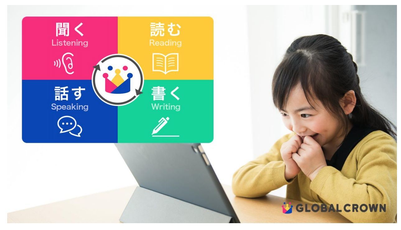 【日本初】アプリで英語4技能を伸ばすカリキュラムを 子供オンライン英会話「GLOBAL CROWN」が提供開始