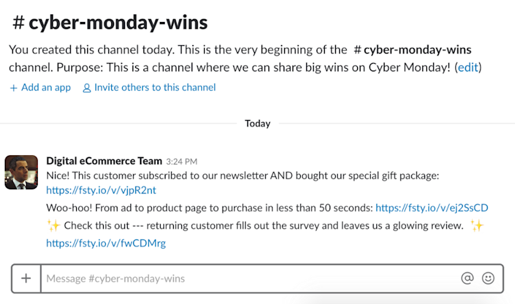 Slack channels are a great way to make sure everyone is on the same page during your biggest promotions and events.