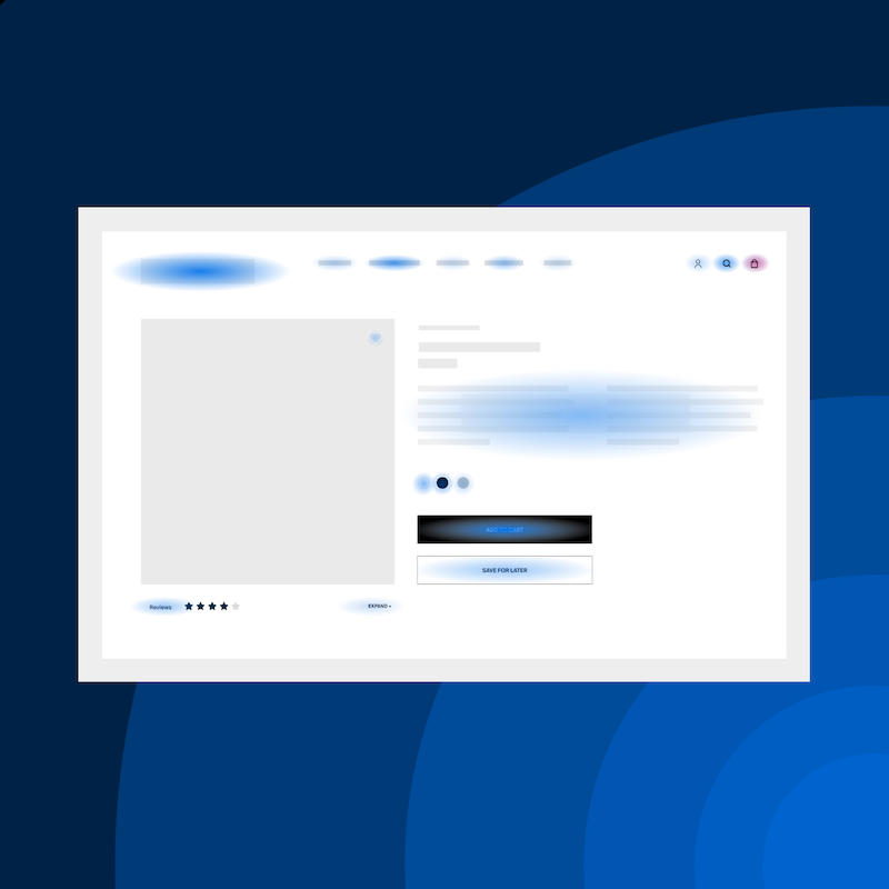 An abstract example of a website heatmap.