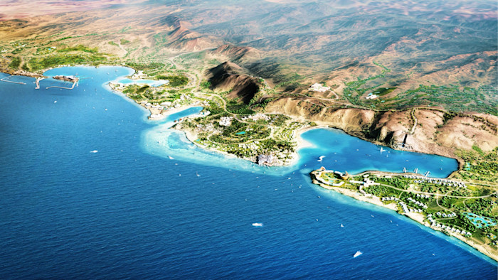 Triple Bay aerial view